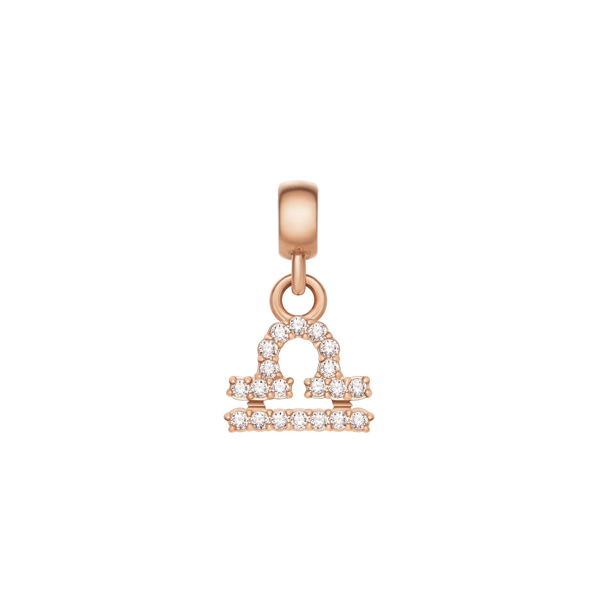 Crystal Zodiac Charm Rose Gold