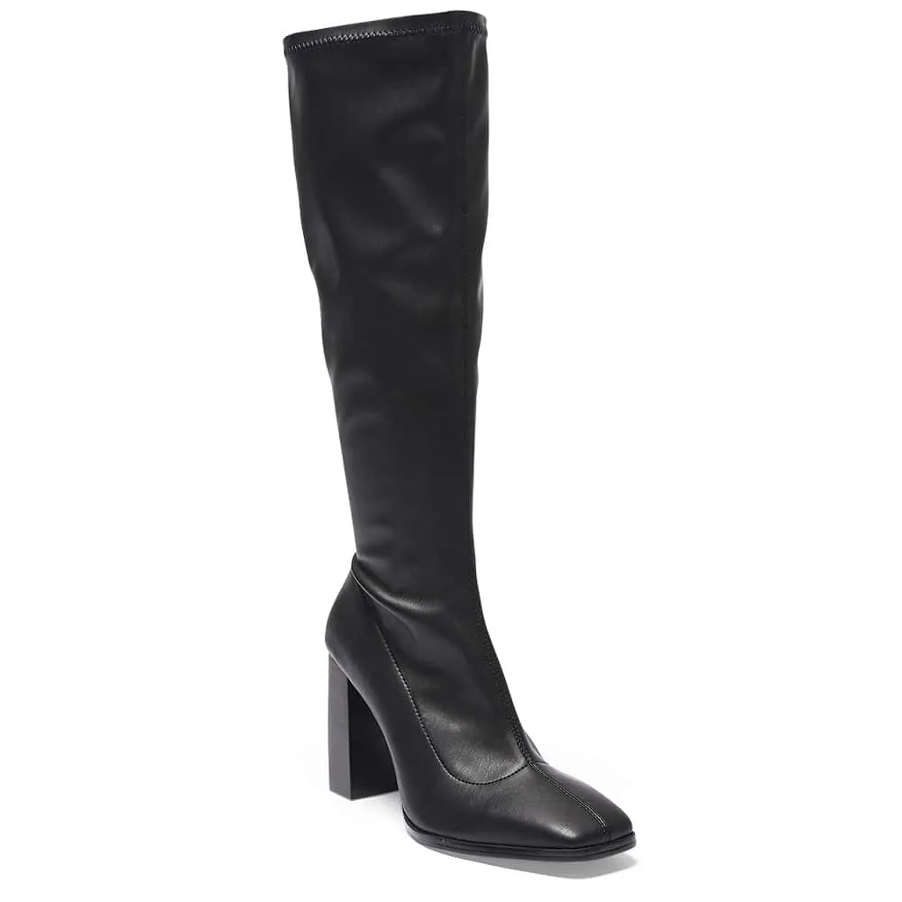 Damsel Boot in Black Smooth