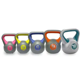 DKN 2, 4, 6, 8 and 10kg Vinyl Kettlebell Weight Set