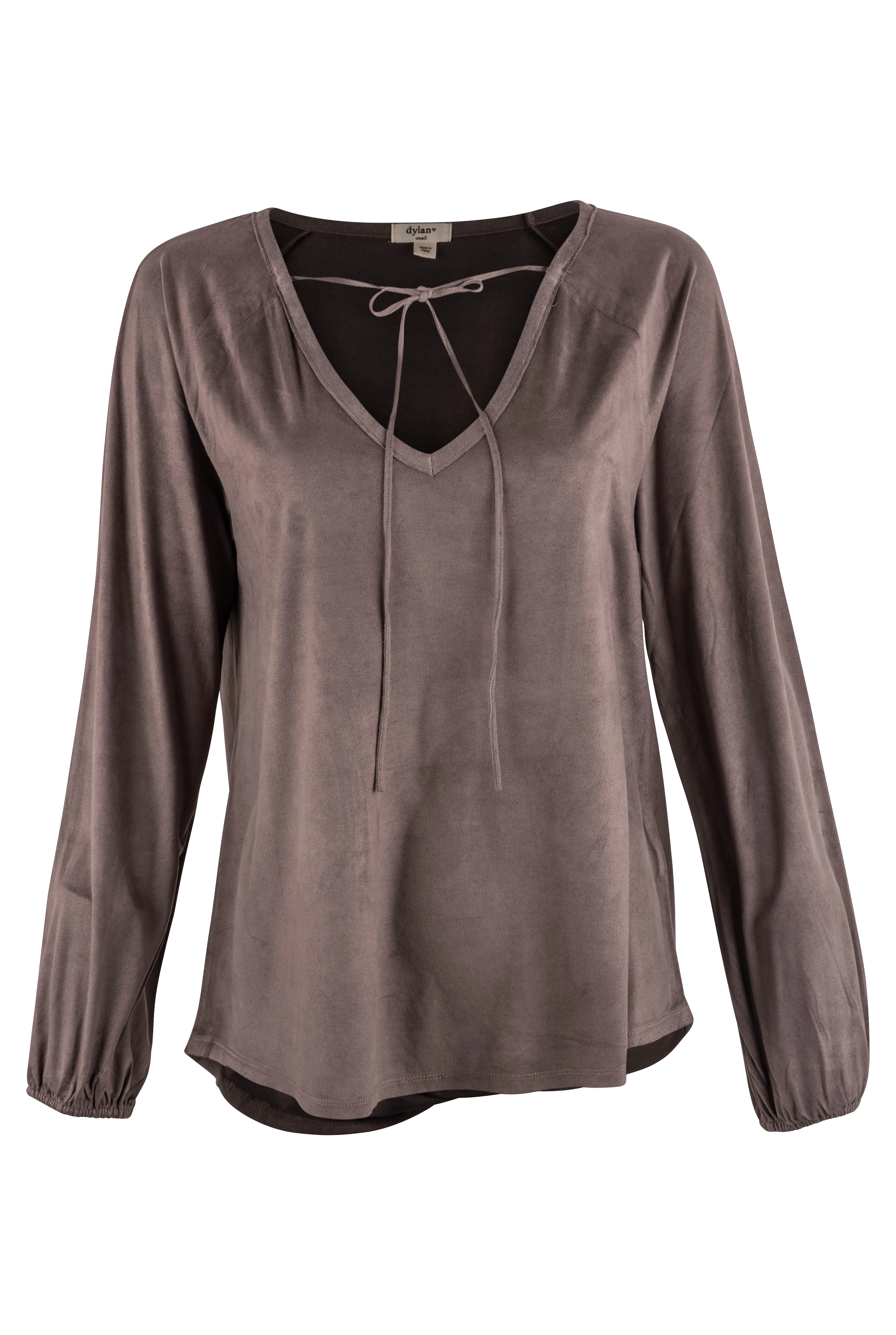 Dylan Gray Luxe Suede V-Neck Top