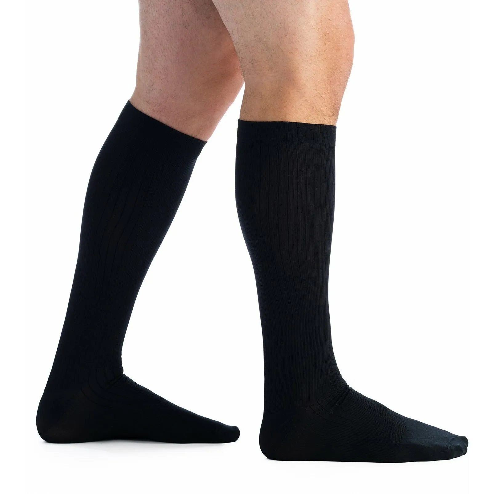 EvoNation Men's Classic Ribbed 8-15 mmHg Knee High