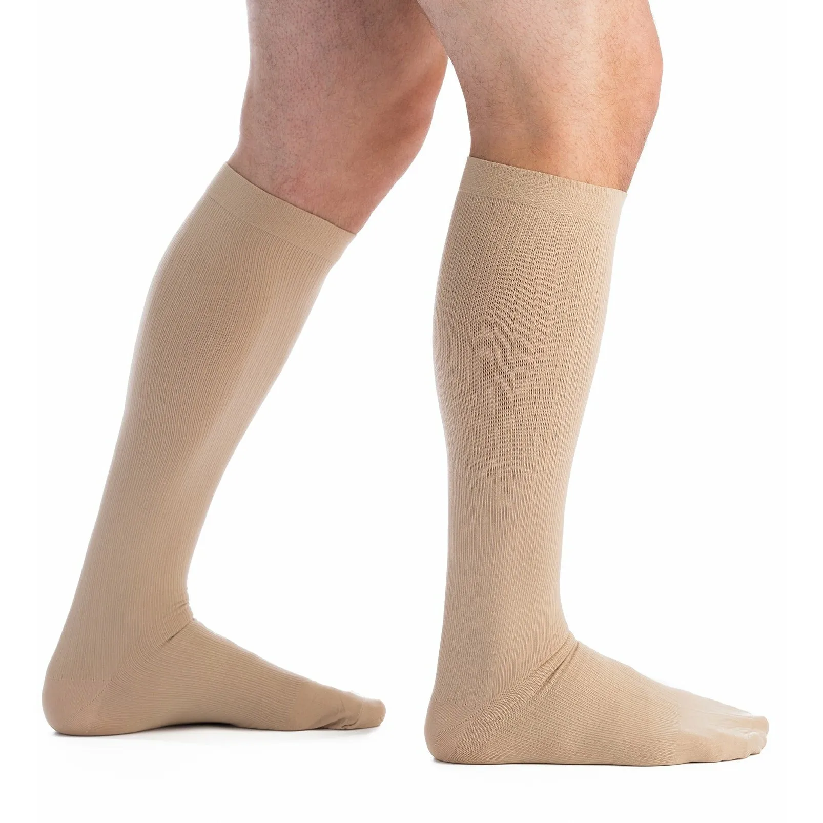 EvoNation Men's Classic Ribbed 8-15 mmHg Knee High