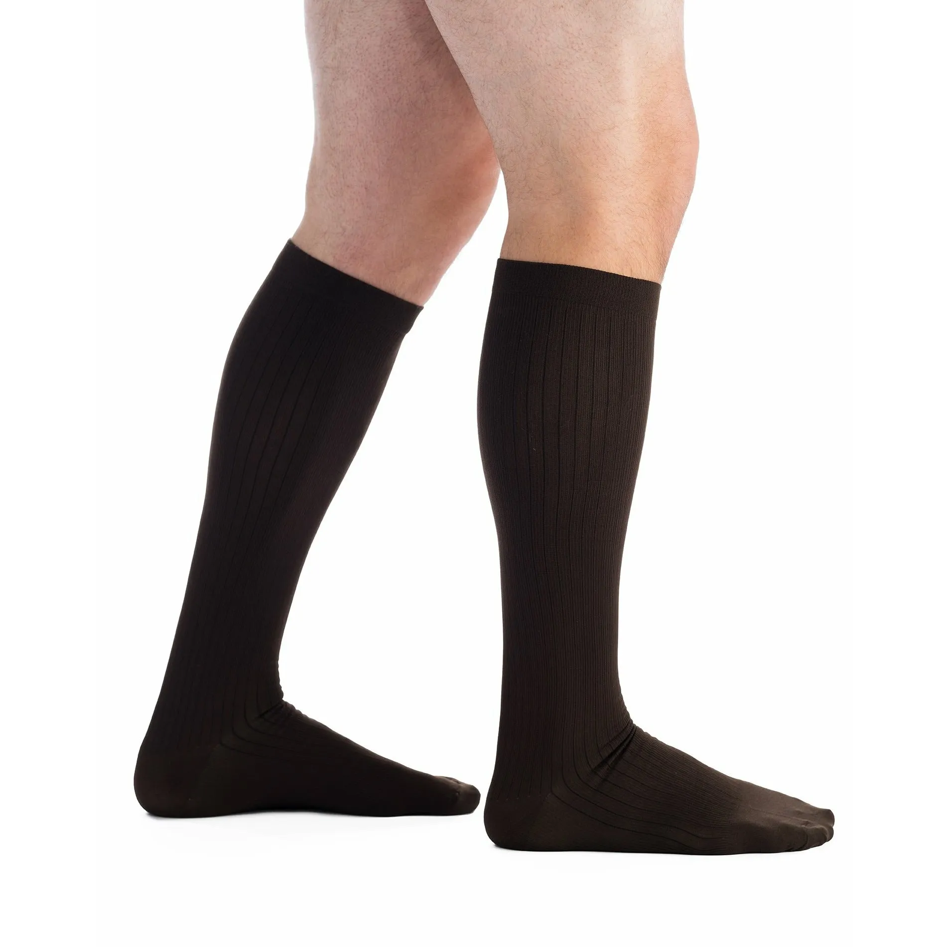 EvoNation Men's Classic Ribbed 8-15 mmHg Knee High