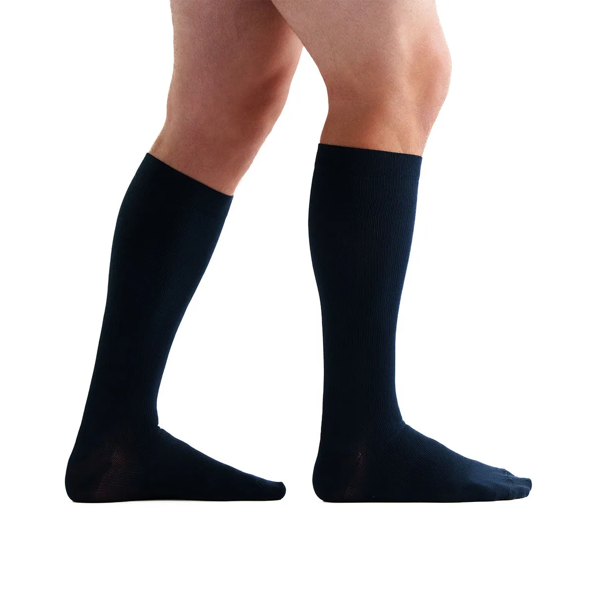 EvoNation Men's Classic Ribbed 8-15 mmHg Knee High