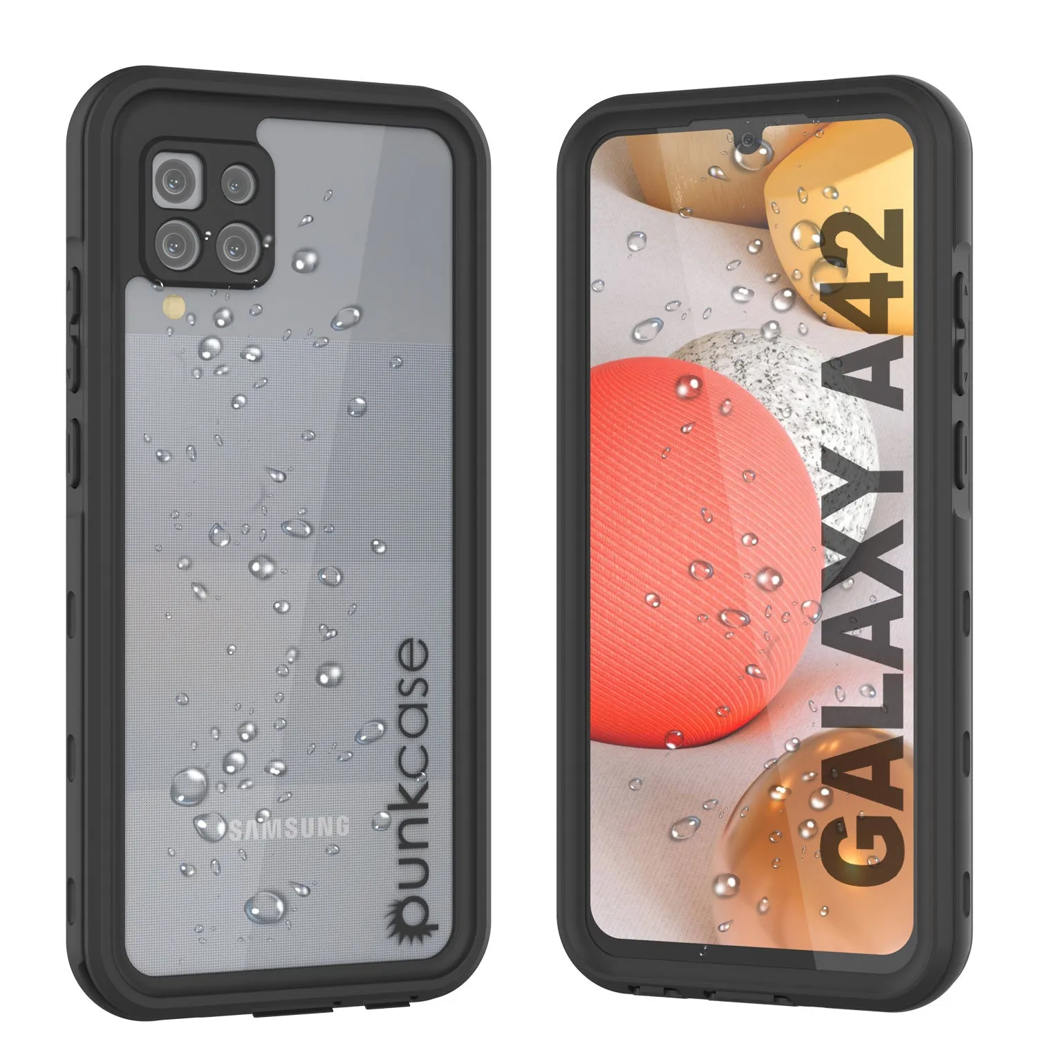 Galaxy A42 5G Waterproof Case PunkCase StudStar Black Thin 6.6ft Underwater IP68 Shock/Snow Proof