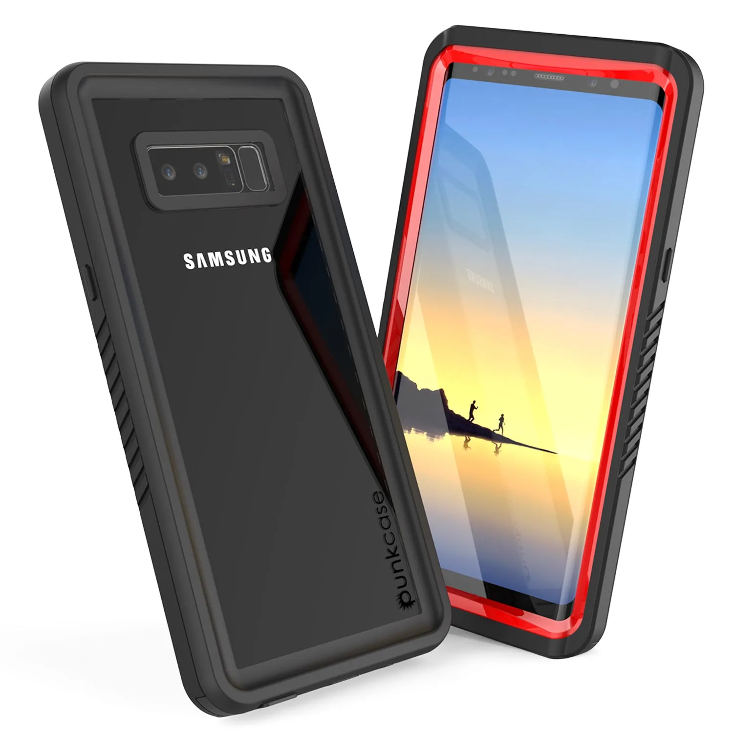 Galaxy Note 8 Anti-Shock Screen Protector Slim-Fit Case [Red]