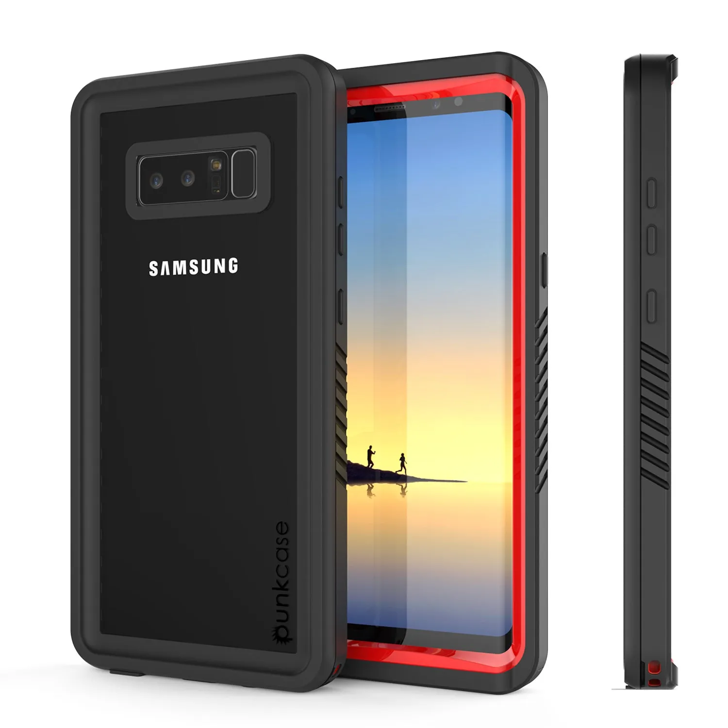 Galaxy Note 8 Anti-Shock Screen Protector Slim-Fit Case [Red]