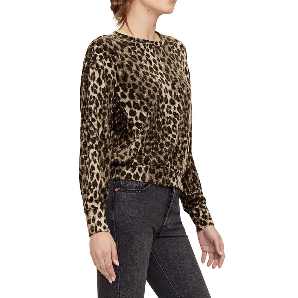 Gigi Snow Leopard Brushed Jersey Top