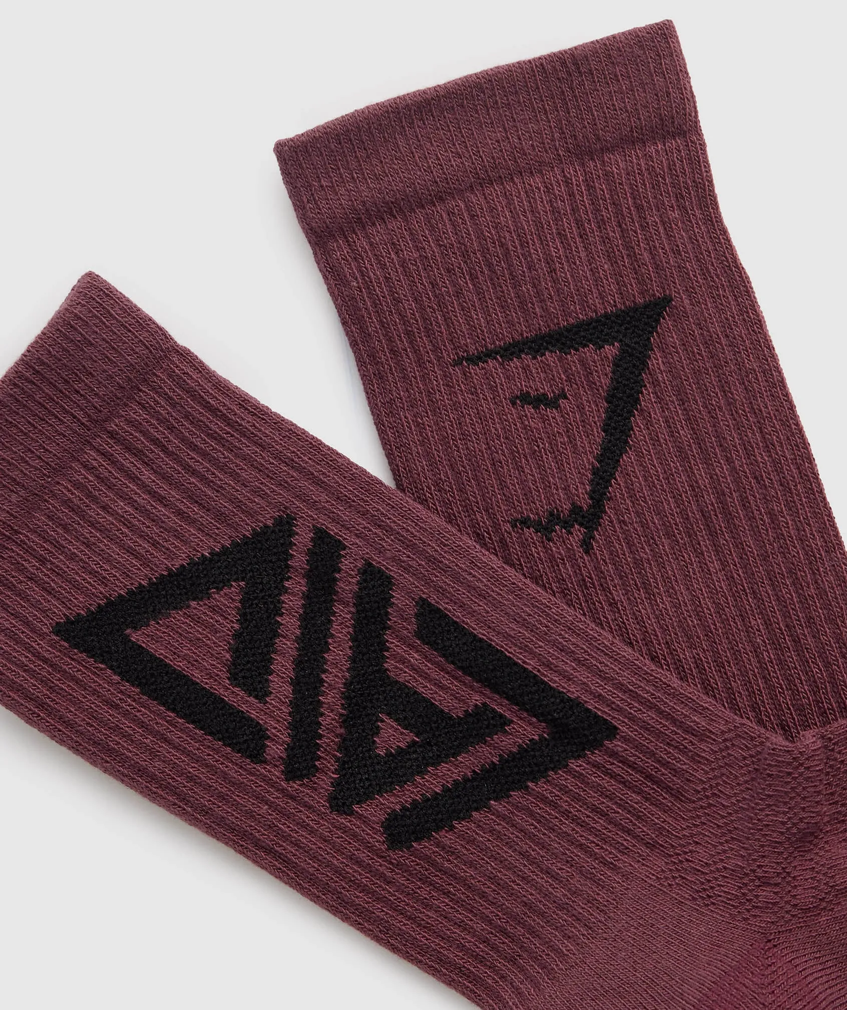 GS x David Laid Crew Socks 1pk - Magenta Brown