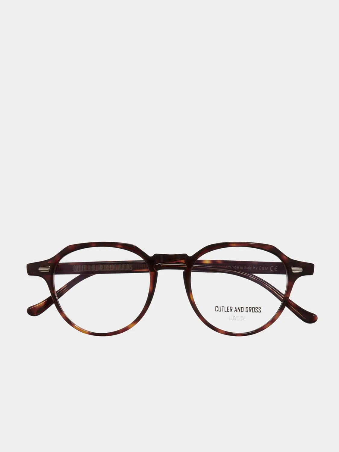 Hexagonal-Frame Acetate Optical Glasses Tortoiseshell