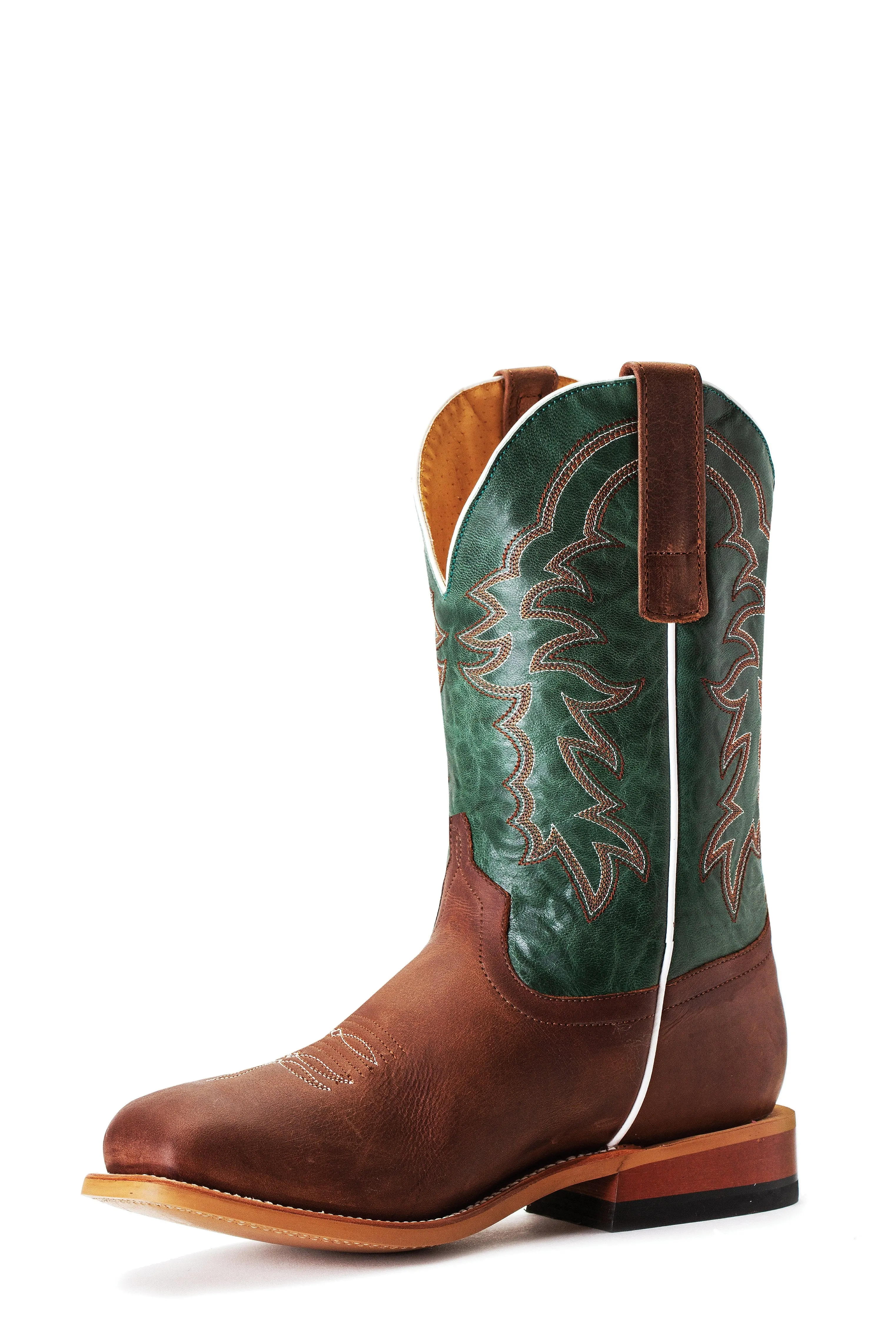 Horse Power Kids Boots - HPK1837 Sugared Honey Bottom with Turquoise Vail Top