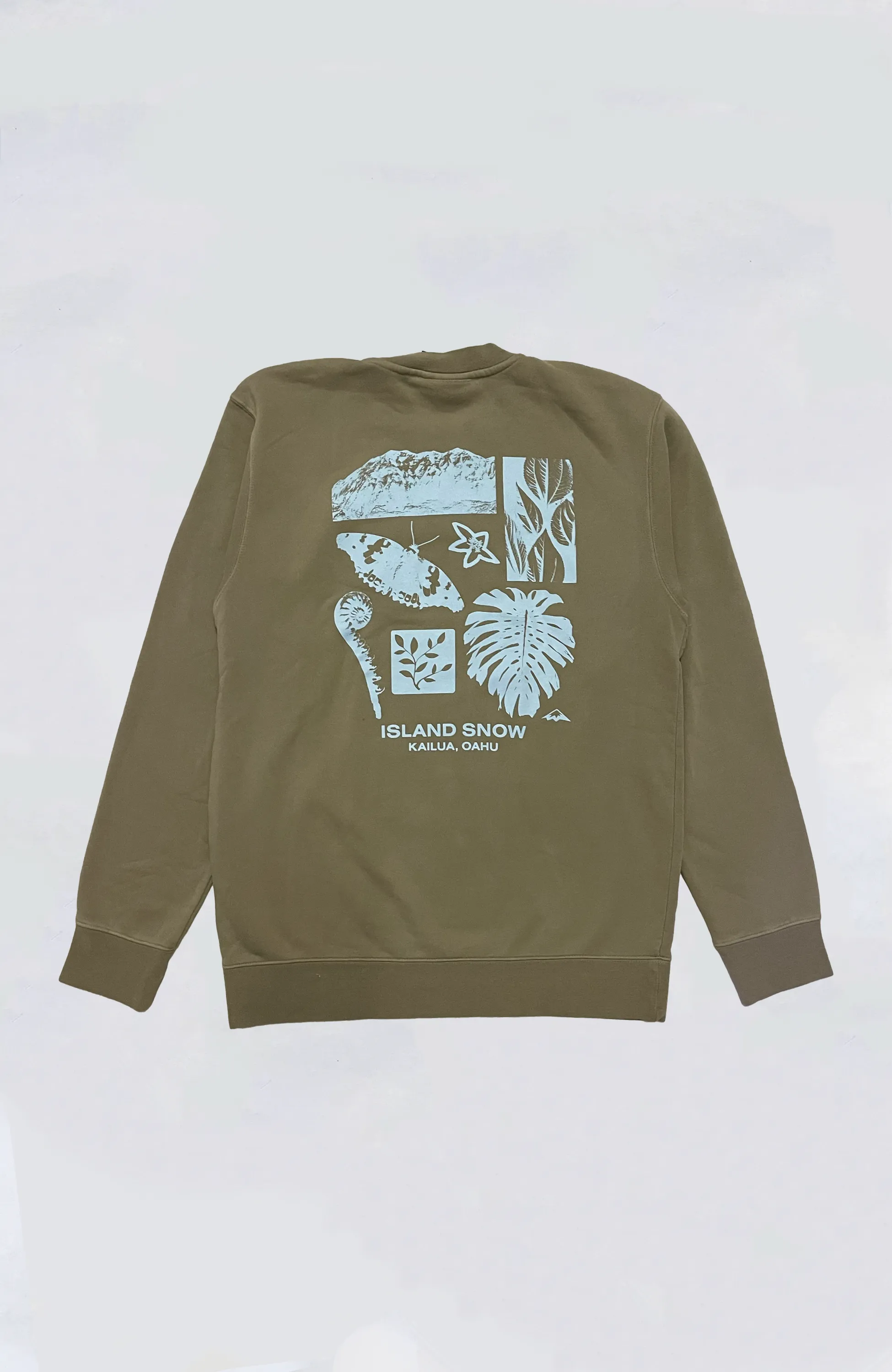 Island Snow Hawaii - IS Ko'olau Collage Garment Dyed Crew Sweat