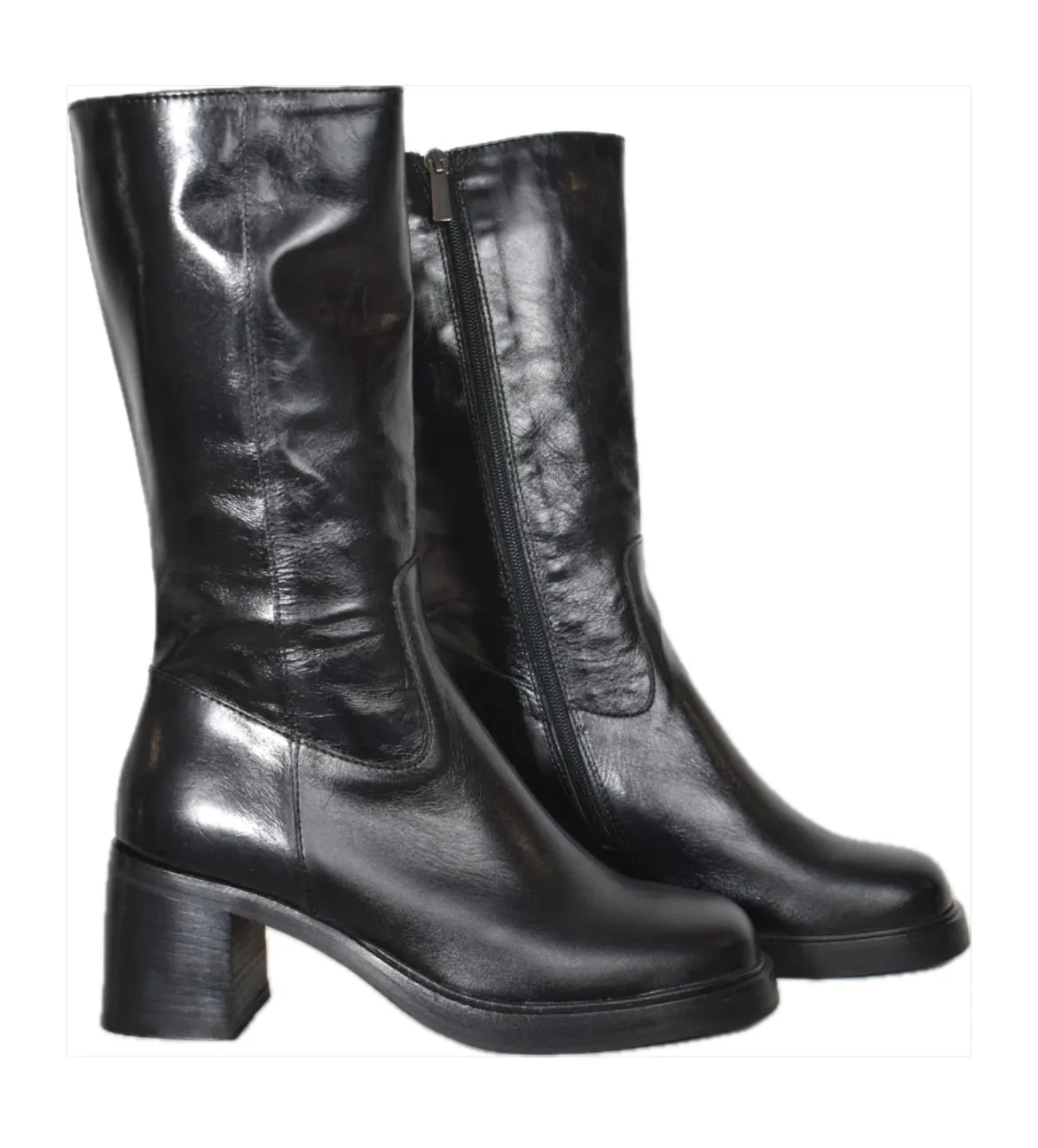 Jane Galland Black Leather Boots