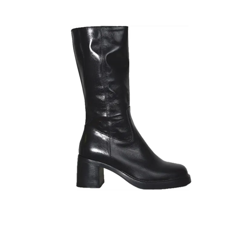 Jane Galland Black Leather Boots