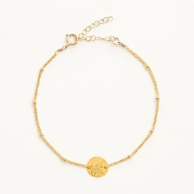 January Snowdrop Gold Birthflower Bracelet