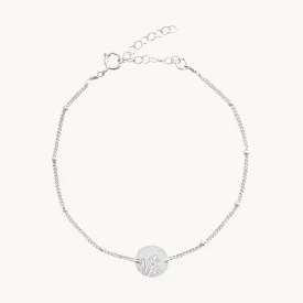 January Snowdrop Silver Birthflower Bracelet W.