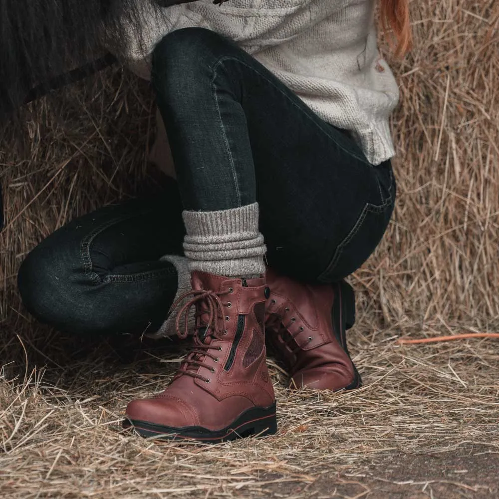 Kentucky Storm Waterproof Jodhpur Boots - Bordeaux