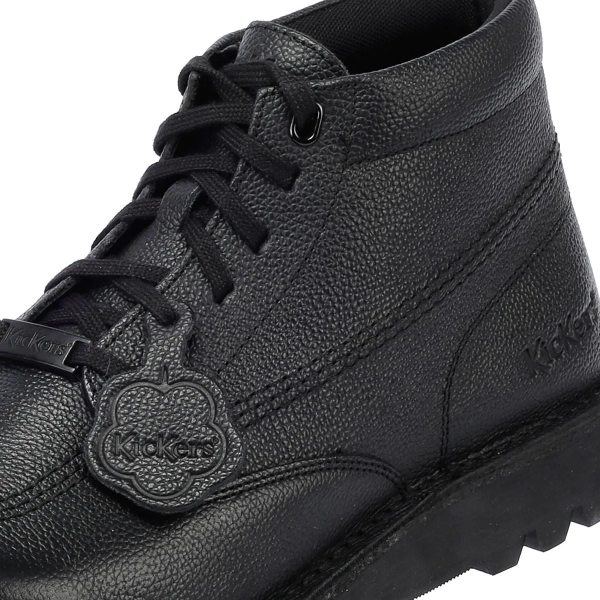 Kickers Kick Hi Tumble Leather Black Boots