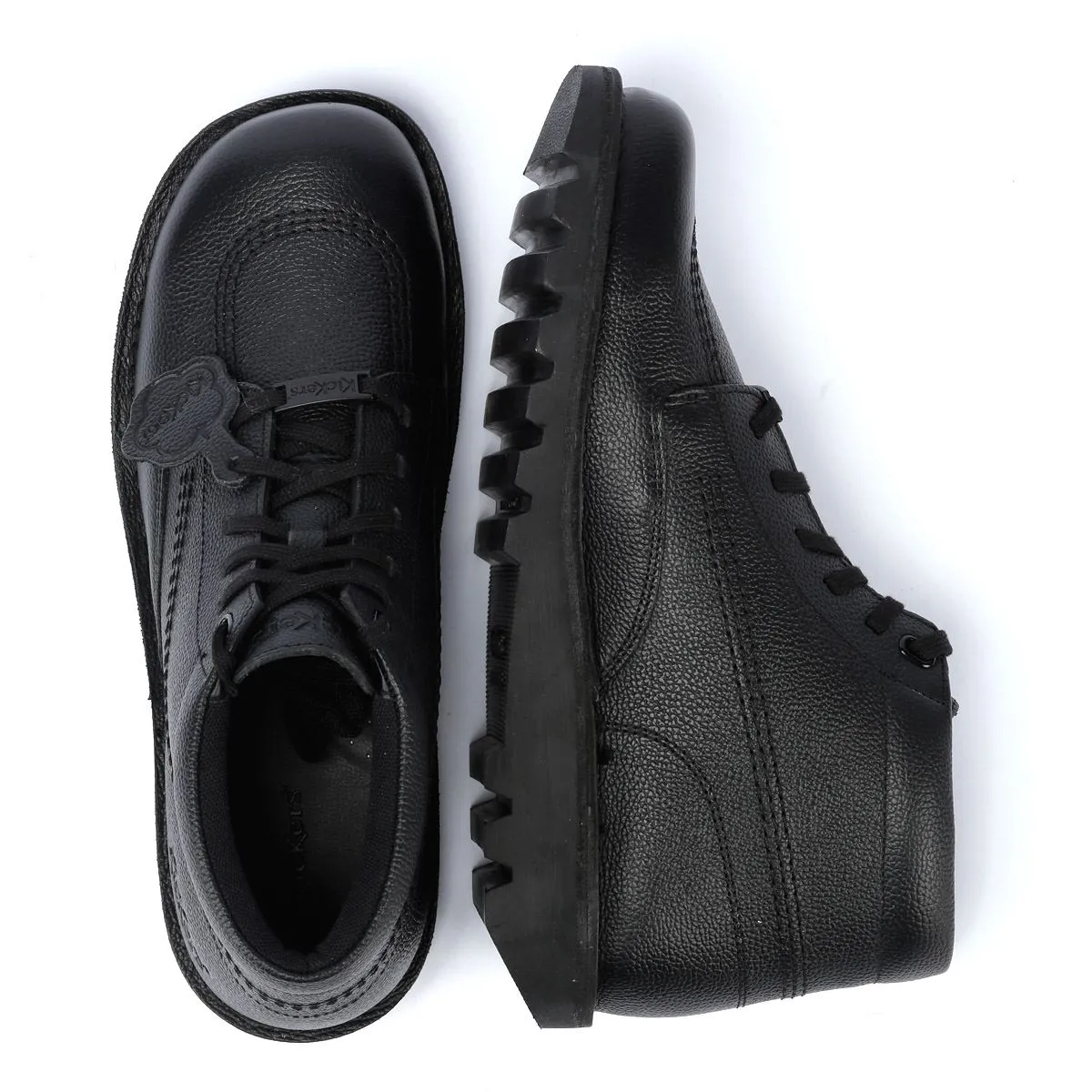 Kickers Kick Hi Tumble Leather Black Boots