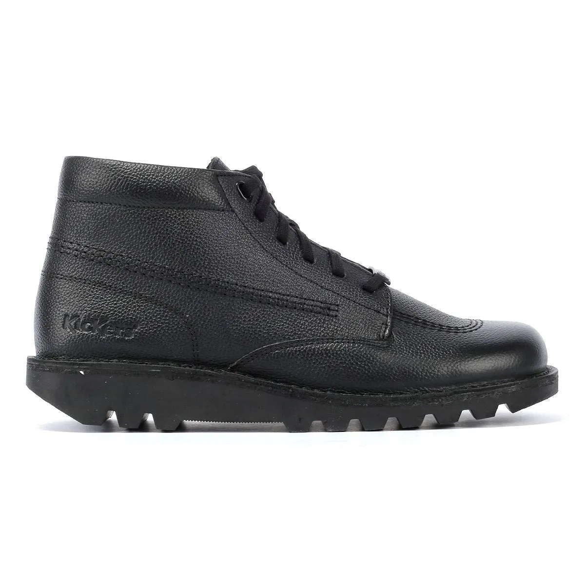 Kickers Kick Hi Tumble Leather Black Boots