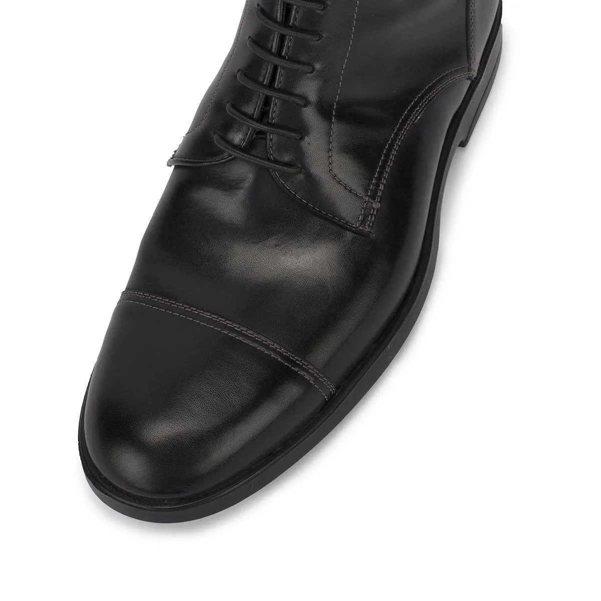 LEONARDO<br>Standard riding boot in black calfskin [34 - 39]