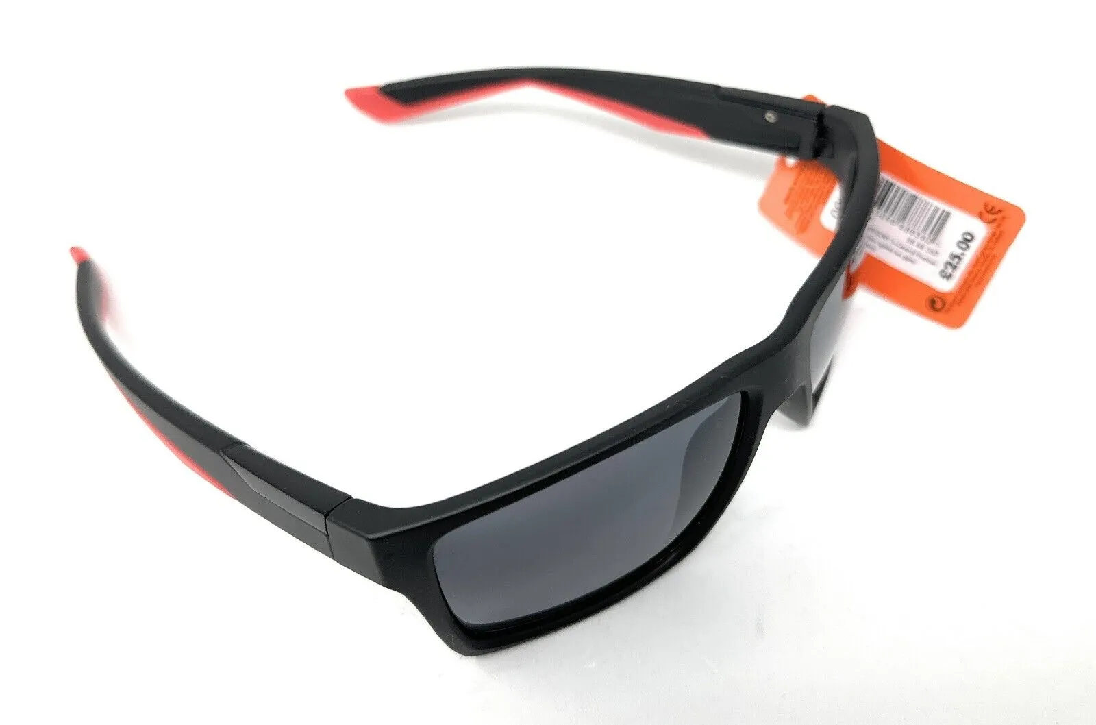 Men's Active Sunglasses Black Sports Style Red Arms Boots 120J