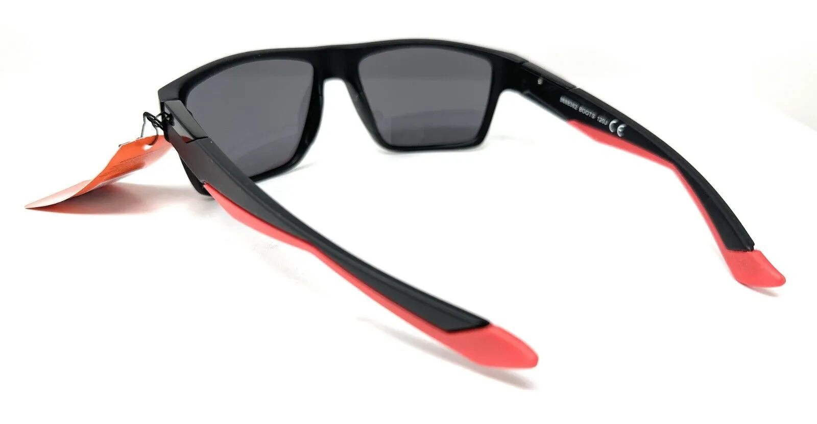 Men's Active Sunglasses Black Sports Style Red Arms Boots 120J