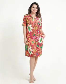 Printed Shirt Dress