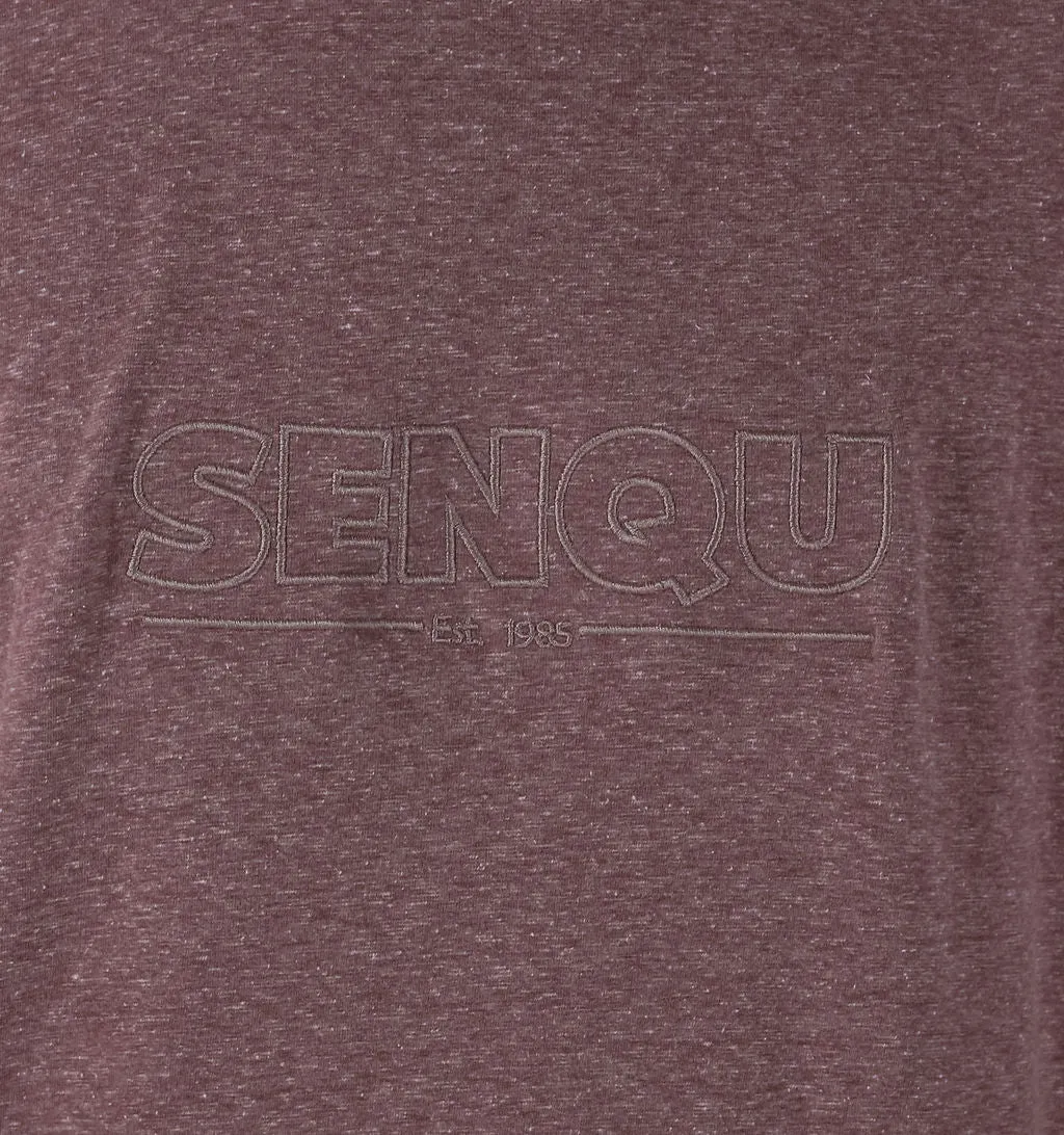 SENQU EMBROIDERED LONG SLEEVE SNOW TEE– RUST