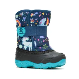 Snowbug6 Printed Toddler Snow Boot - Light Navy/Unicorns