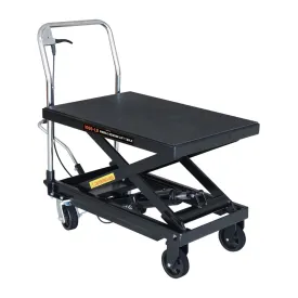 TMG Industrial 1100-lb Mobile Scissor Lift Table, 34” Lifting Height, Foot Pedal Operation, Rubber Padded Tabletop, TMG-ALS05