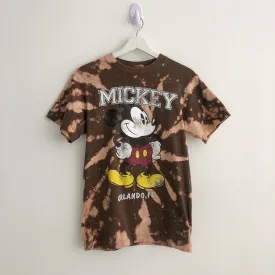 Upcycled Mickey Bleach Dye Tee