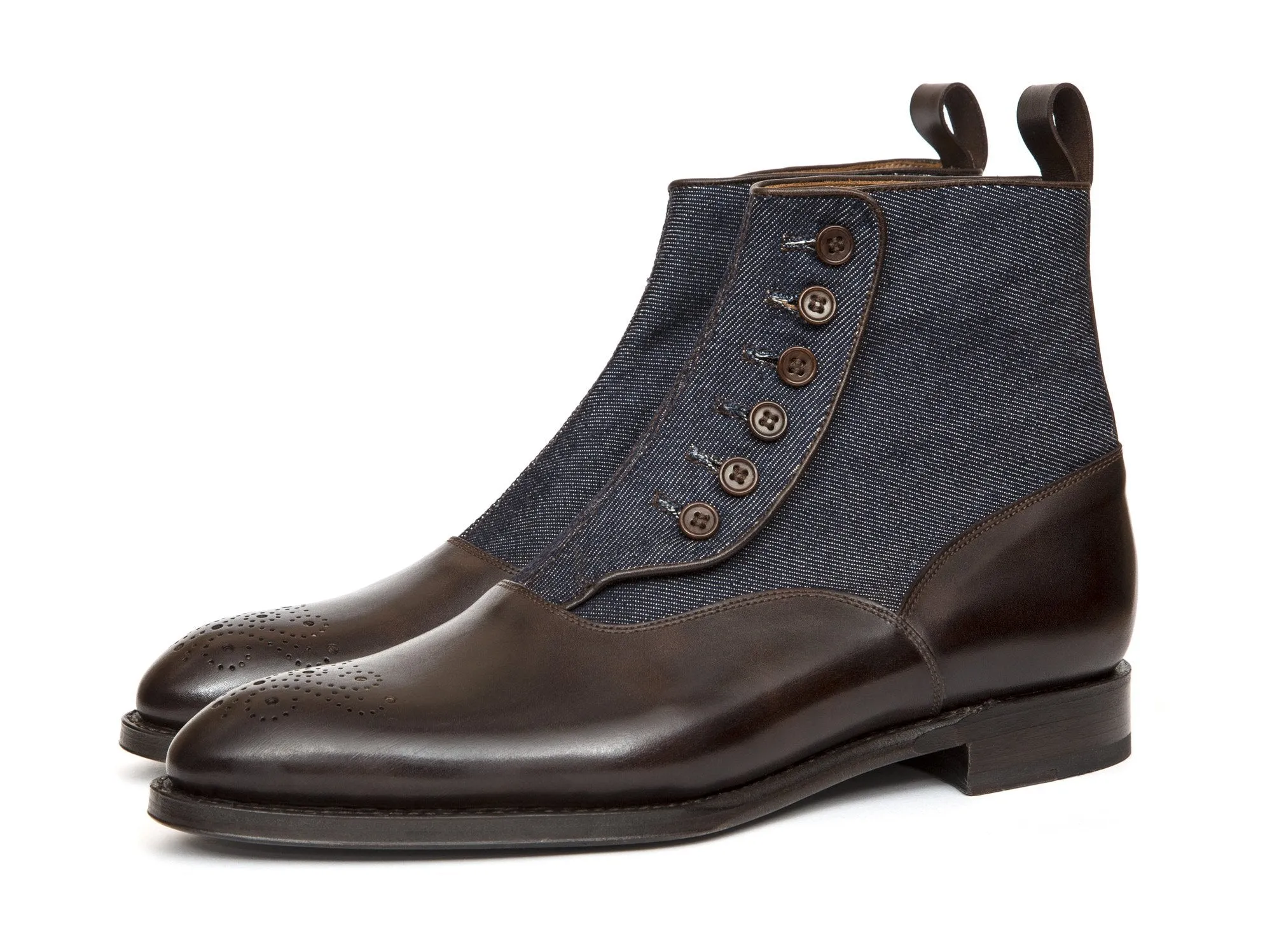 Westlake - MTO - Dark Brown Museum Calf / Denim - NGT Last - Single Leather Sole