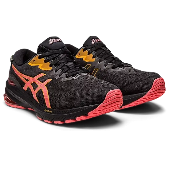 Women's Asics GT-1000 11 GTX Black/Papaya