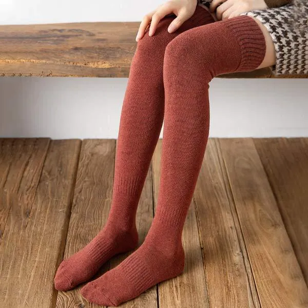 Women'S Autumn And Winter Thickened Knee Pad Cotton Socks 52103327C