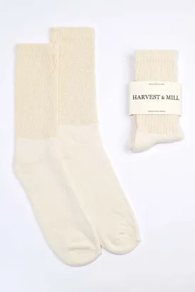 Women's Organic Cotton Socks Natural-White Crew